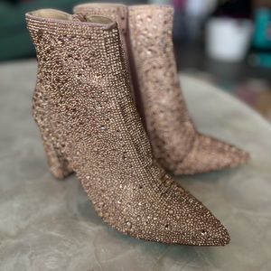 Brand New Betsey Johnson Sparkle Booties Sz 7.5